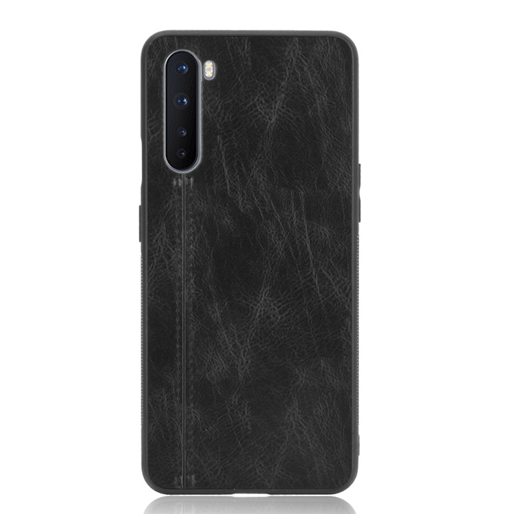 PU Leather Coated PC + TPU Mobile Phone Case for OnePlus Nord - Black-4