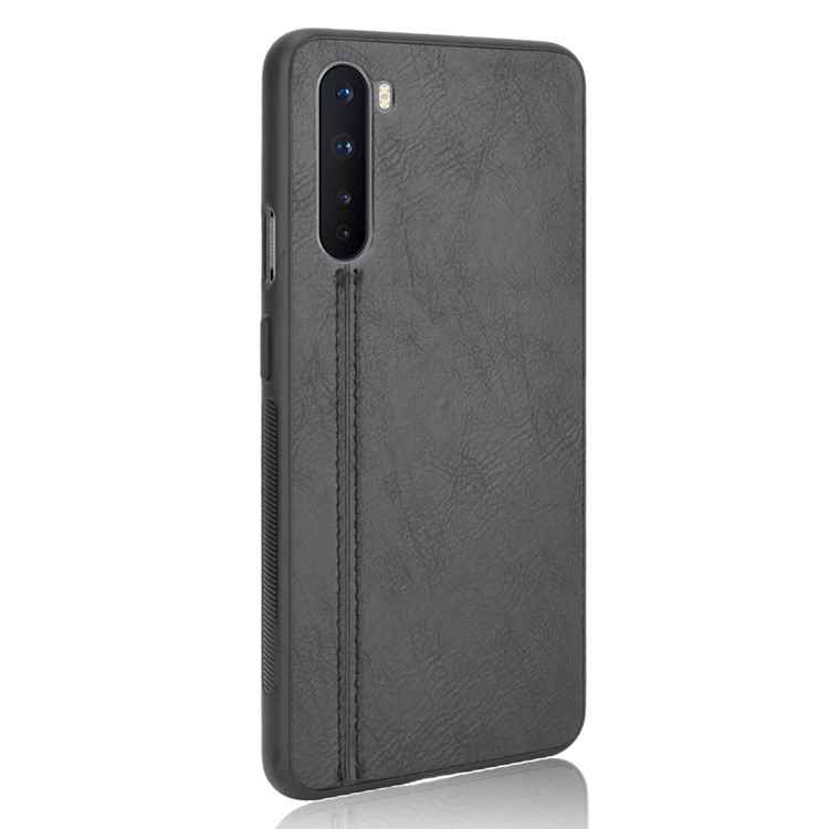 PU Leather Coated PC + TPU Mobile Phone Case for OnePlus Nord - Black-5