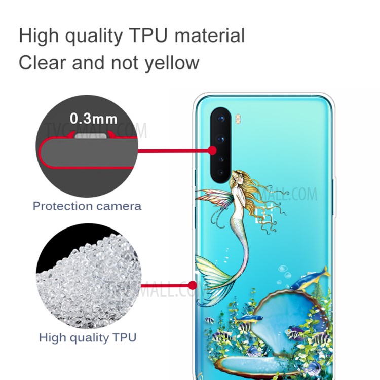 Printing Skin TPU Back Protective Cover for OnePlus Nord - Mermaid-3