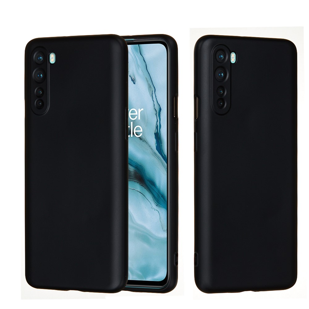 Shell Del Telefono Soft di Silicone Liquido Con Cinturino Per OnePlus Nord - Nero