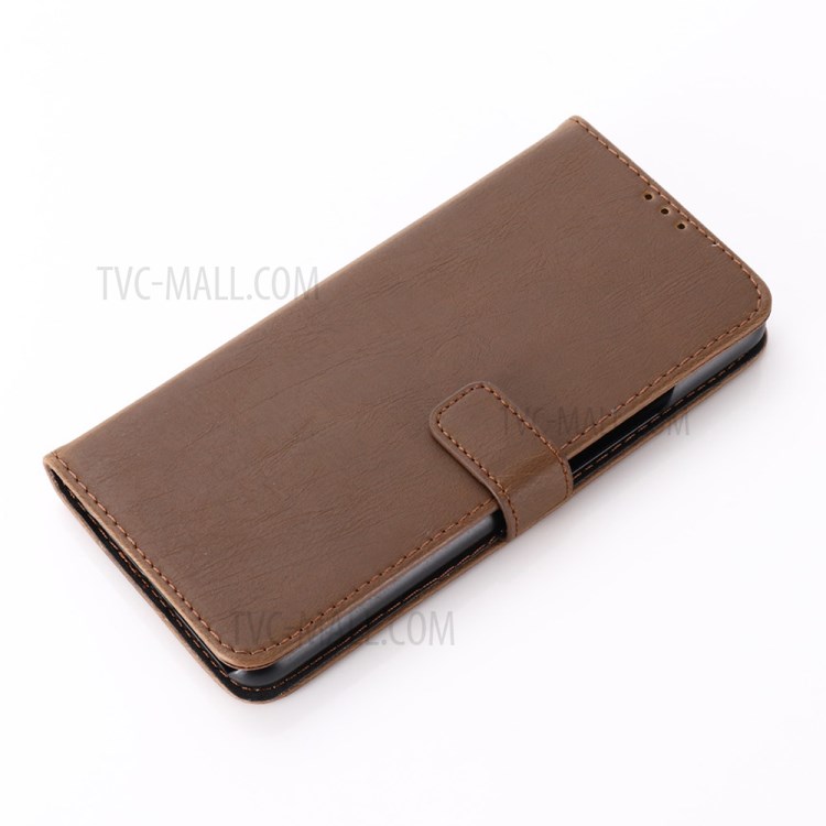 Retro Crazy Horse Skin Leather with Wallet Cover for OnePlus Nord - Coffee-9