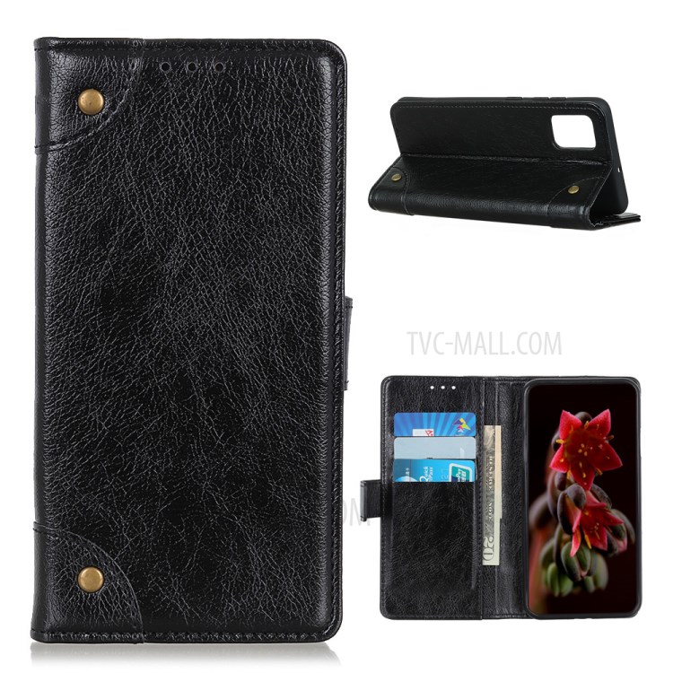 Nappa Texture PU Leather Wallet Protective Case for OnePlus 8T - Black-1