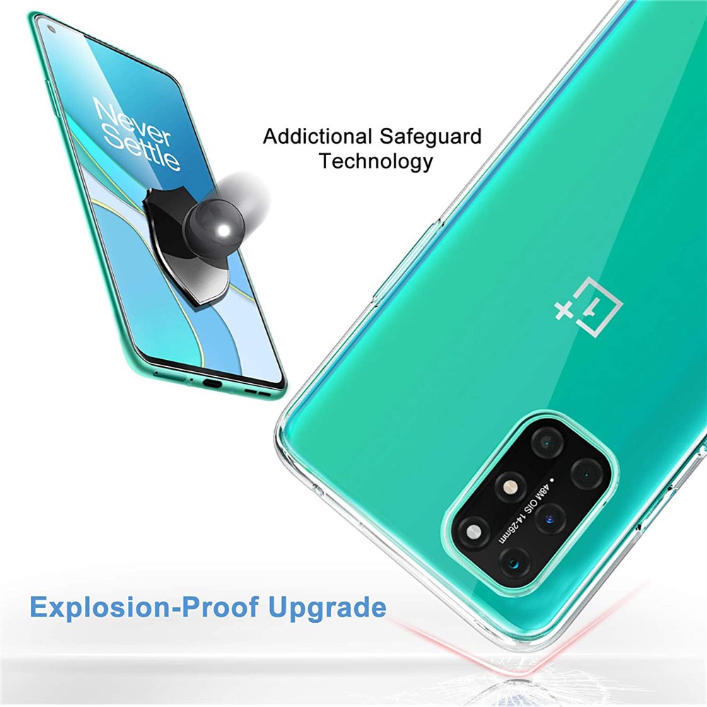 Soft TPU Case for OnePlus 8T Shell with Tempered Glass Screen Film-3