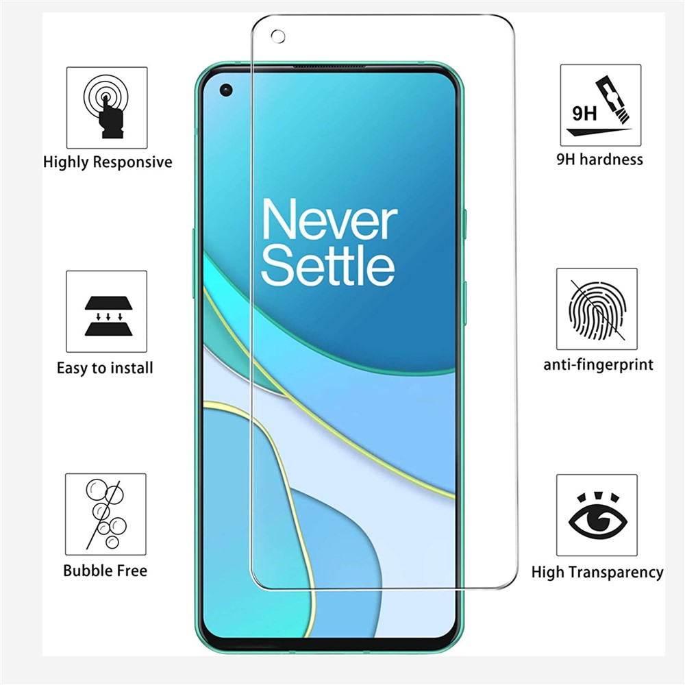 Case de TPU Suave Para Una Carcasa OnePlus 8T Con Película de Pantalla de Vidrio Templado