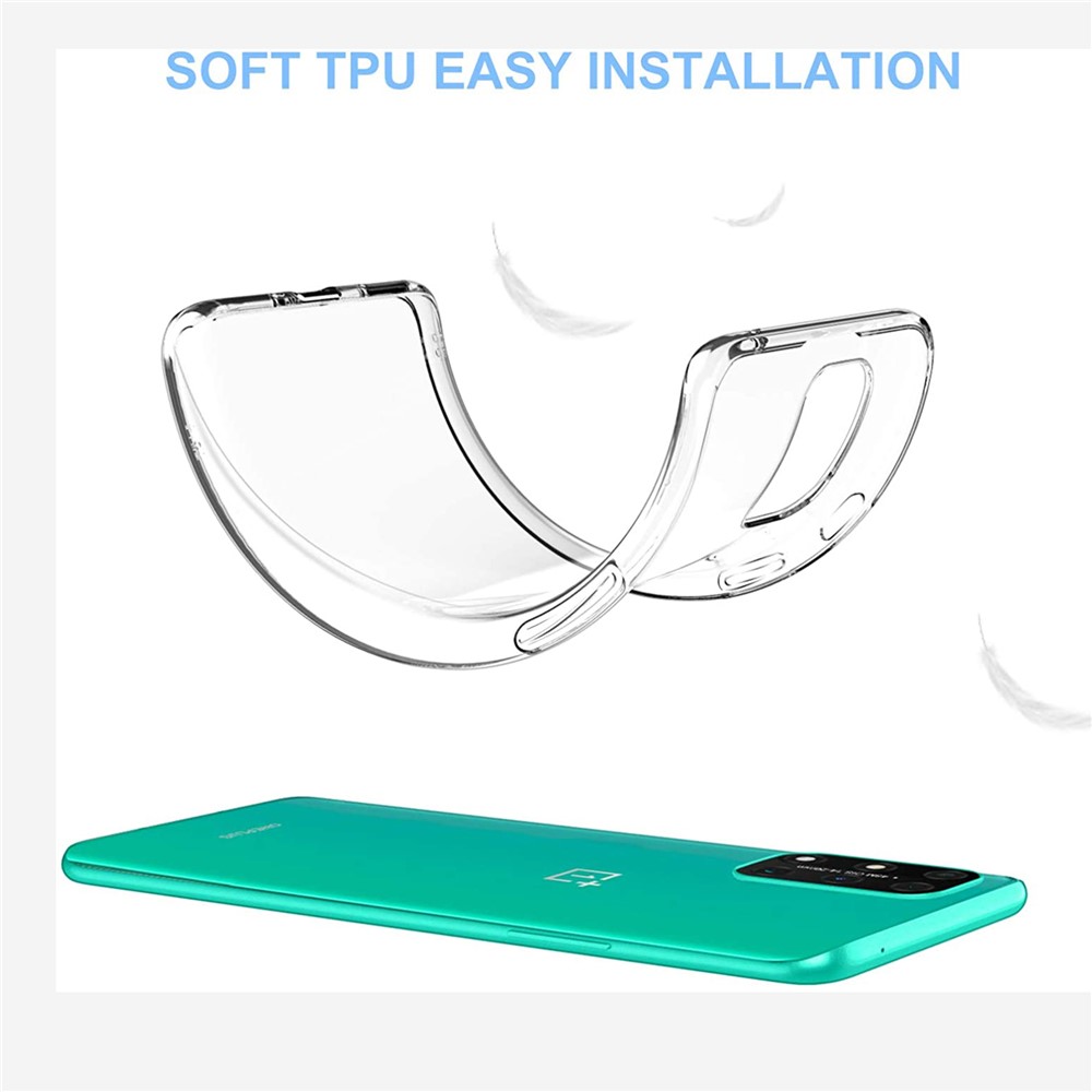 Case de TPU Suave Para Una Carcasa OnePlus 8T Con Película de Pantalla de Vidrio Templado