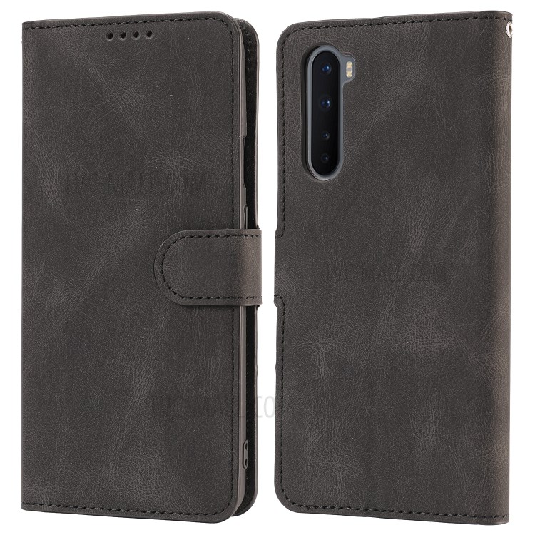 Matte TPU + PU Leather Phone Protective Shell for OnePlus Nord - Black-2