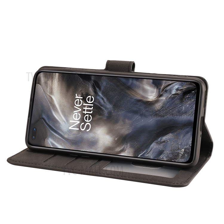 Matte TPU + PU Leather Phone Protective Shell for OnePlus Nord - Black-6
