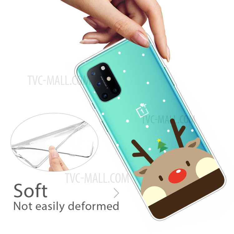 Christmas Style Pattern Printing TPU Phone Case for OnePlus 8T - Cute Elk-4