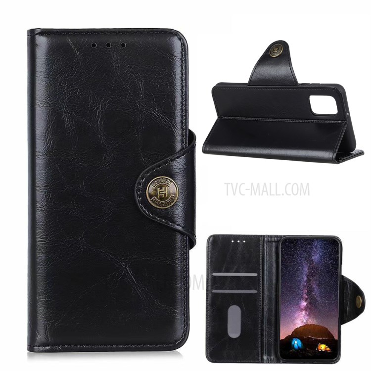 TPU + PU Leather Phone Protective Case for OnePlus 8T - Black-1