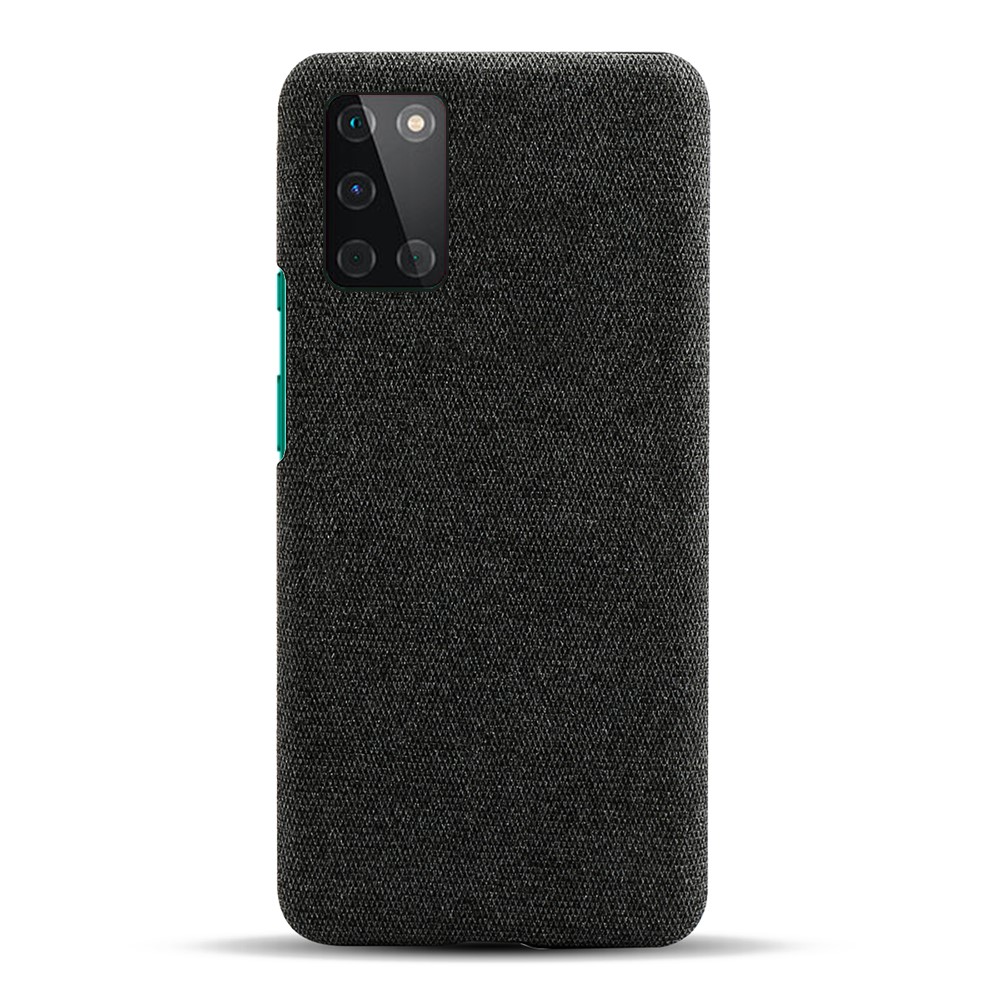 Cloth Coated Hard Plastic Mobile Phone Casing Shell for OnePlus 8T - Light Black-3
