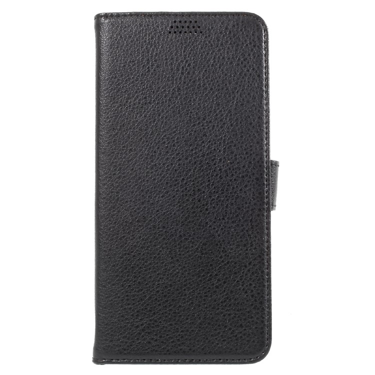 Litchi Texture Wallet Stand Flip Case for OnePlus 5 - Black-2