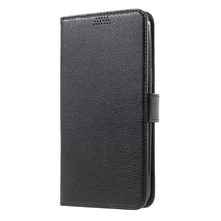 Litchi Texture Wallet Stand Flip Case for OnePlus 5 - Black-3