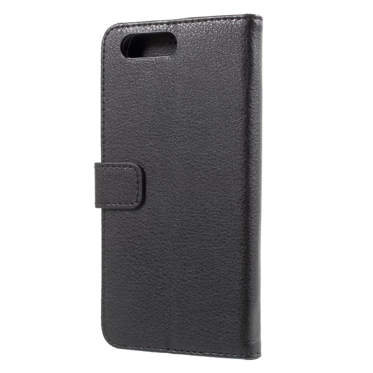 Litchi Texture Wallet Stand Flip Case for OnePlus 5 - Black-4