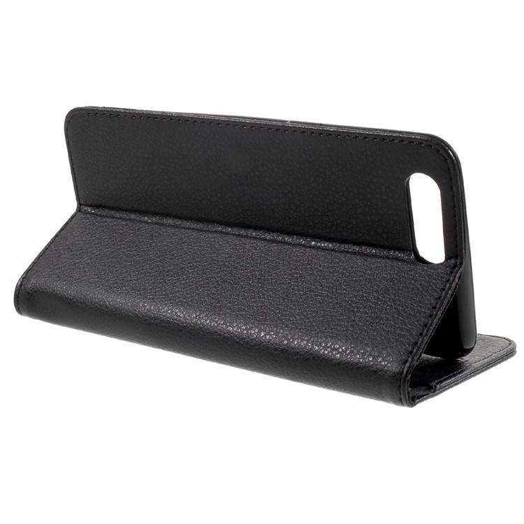 Litchi Texture Wallet Stand Flip Case for OnePlus 5 - Black-5