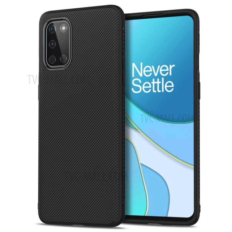 Jazz Series Twill Texture Soft TPU Protective Shell for OnePlus 8T - Black-1
