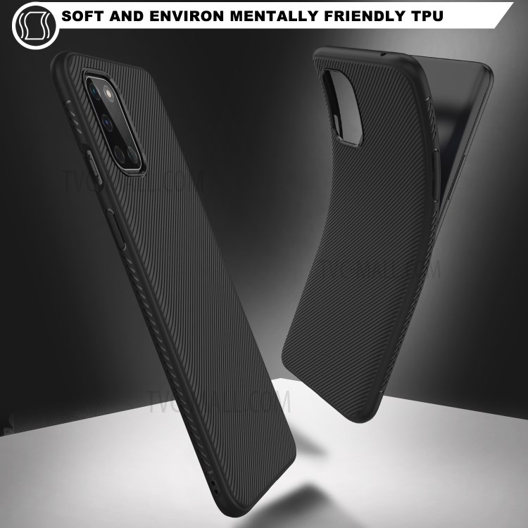 Jazz Series Twill Texture Soft TPU Protective Shell for OnePlus 8T - Black-3