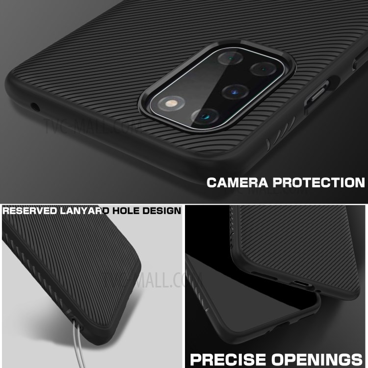 Jazz Series Twill Texture Soft TPU Protective Shell for OnePlus 8T - Black-4