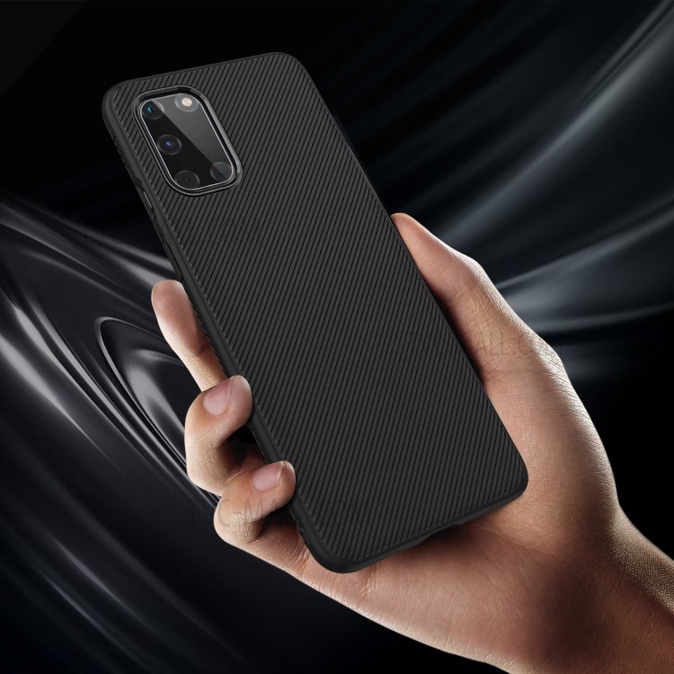 Jazz Series Twill Texture Soft TPU Protective Shell for OnePlus 8T - Black-5
