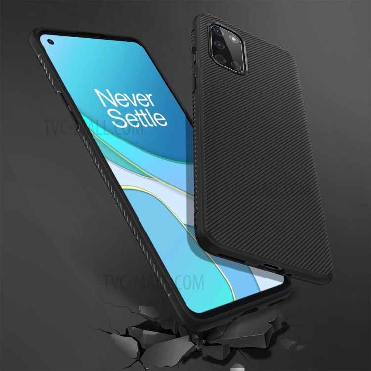 Jazz Series Twill Texture Soft TPU Protective Shell for OnePlus 8T - Black-6