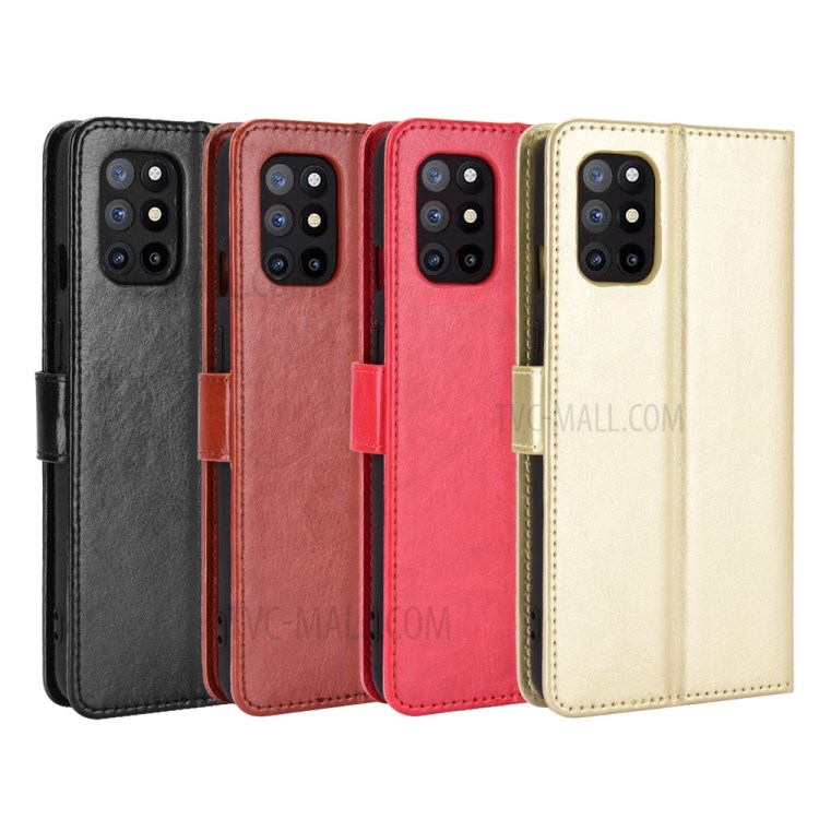 Crazy Horse Texture Magnetic Leather Wallet Phone Case for OnePlus 8T - Black-15