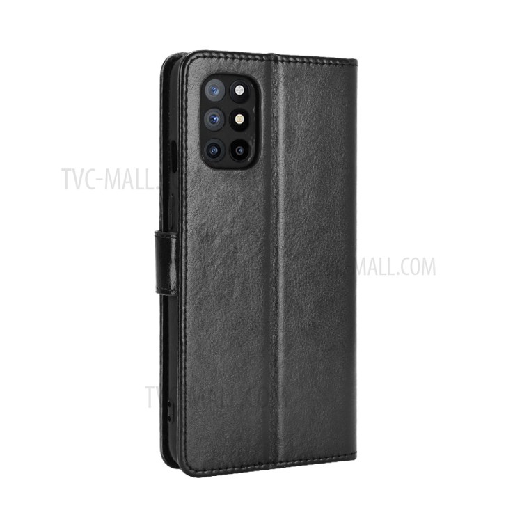 Crazy Horse Texture Magnetic Leather Wallet Phone Case for OnePlus 8T - Black-6