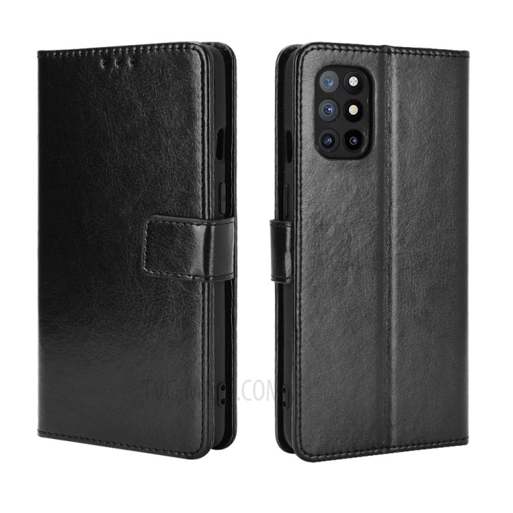 Crazy Horse Texture Magnetic Leather Wallet Phone Case for OnePlus 8T - Black-7