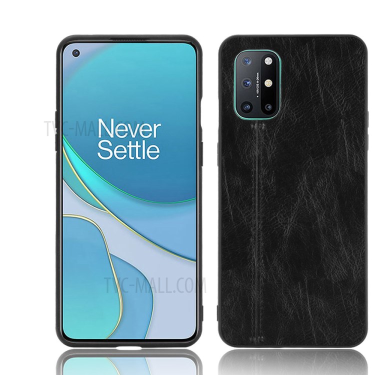 PU Leather Coated PC + TPU Hybrid Case for OnePlus 8T - Black-1