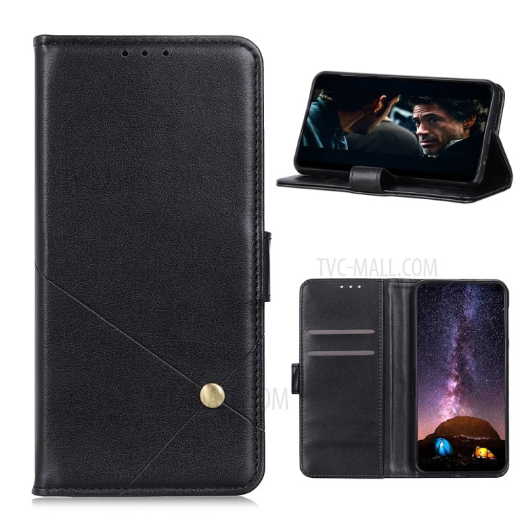 Cell Phone TPU + PU Leather Cover Shell with Card Slots and Cash Pocket for OnePlus 8T - Black-1