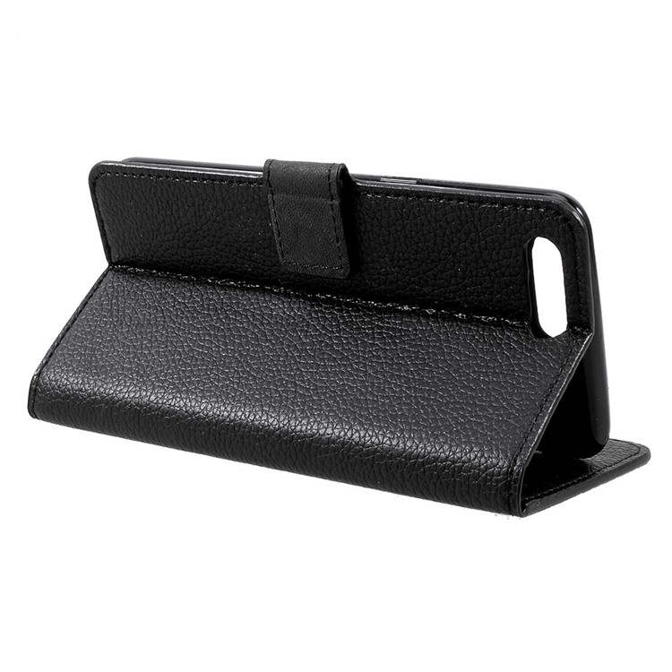 Etui porte-monnaie en cuir Folio Flip Litchi pour OnePlus 5 - Noir-4