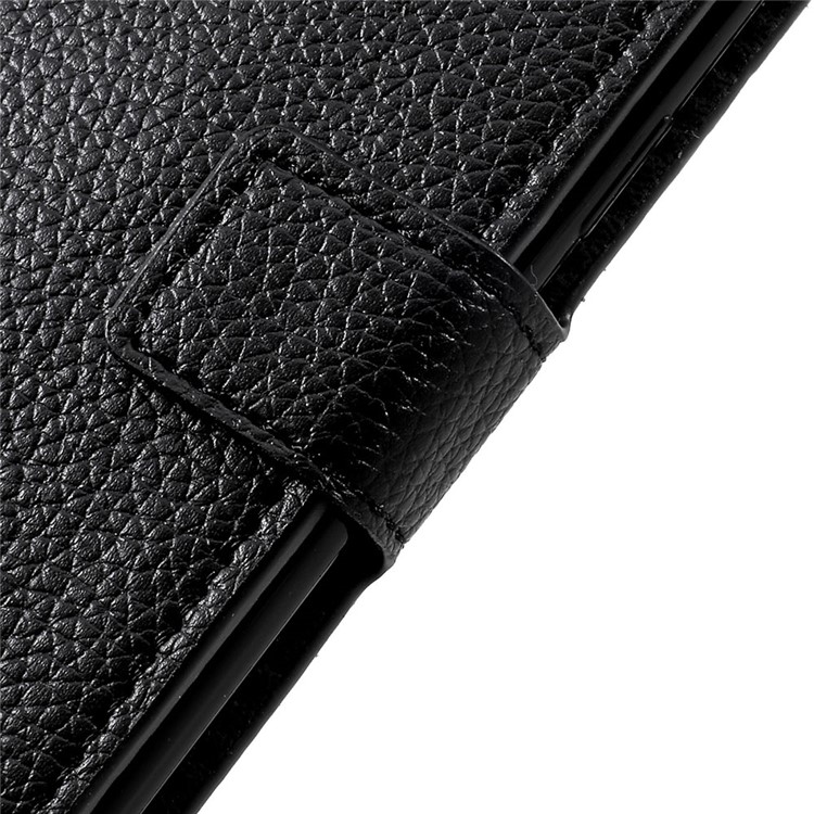 Etui porte-monnaie en cuir Folio Flip Litchi pour OnePlus 5 - Noir-8