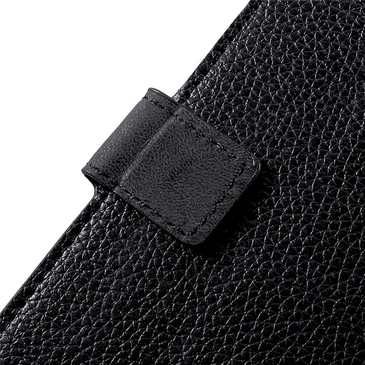 Etui porte-monnaie en cuir Folio Flip Litchi pour OnePlus 5 - Noir-9