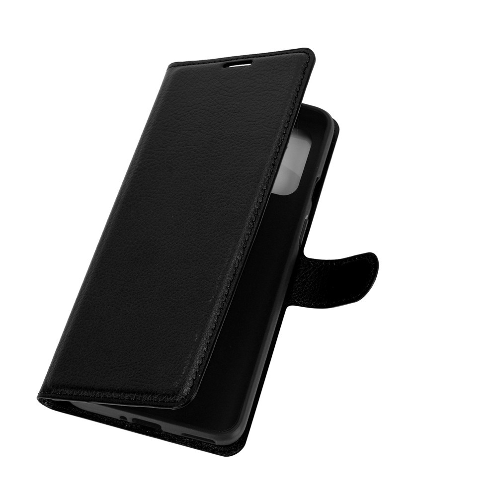 Litchi Texture Leather Carteira de Proteção Casagem de Telefone Para OnePlus 8T - Preto