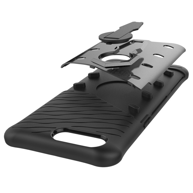 360-Degree Rotary Kickstand Armor PC + TPU Hybrid Case for OnePlus 5 - Grey-8