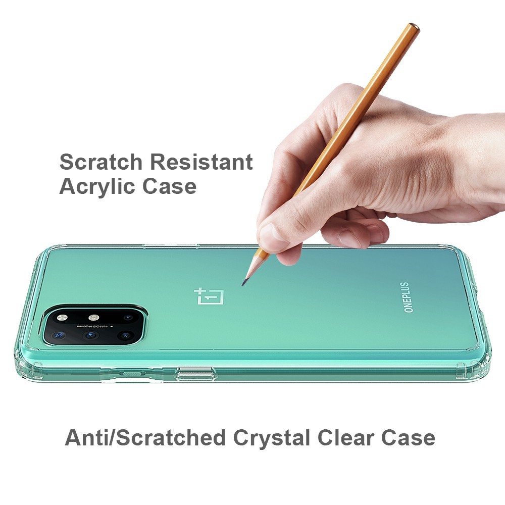 Clear Transparent Anti-scratch Acrylic + TPU Back Hybrid Cell Shell for OnePlus 8T-6