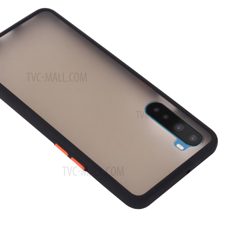 Matte Skin Drop-proof PC + TPU Hybrid Case for OnePlus Nord - Black-6