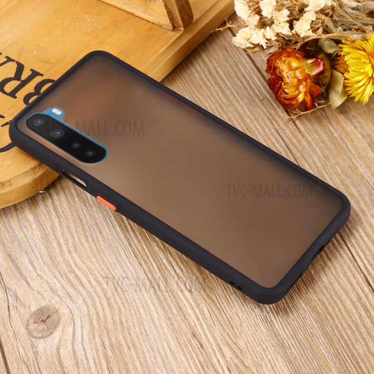 Matte Skin Drop-proof PC + TPU Hybrid Case for OnePlus Nord - Black-7