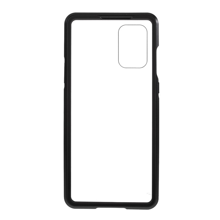 Double-sided Tempered Glass + Magnetic Adsorption Metal Frame Protection Phone Cover for OnePlus 8T - Black-3