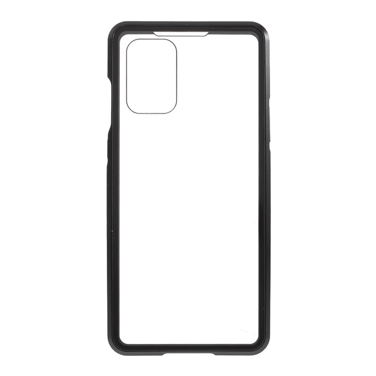 Double-sided Tempered Glass + Magnetic Adsorption Metal Frame Protection Phone Cover for OnePlus 8T - Black-4