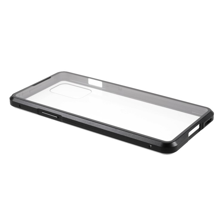 Double-sided Tempered Glass + Magnetic Adsorption Metal Frame Protection Phone Cover for OnePlus 8T - Black-5