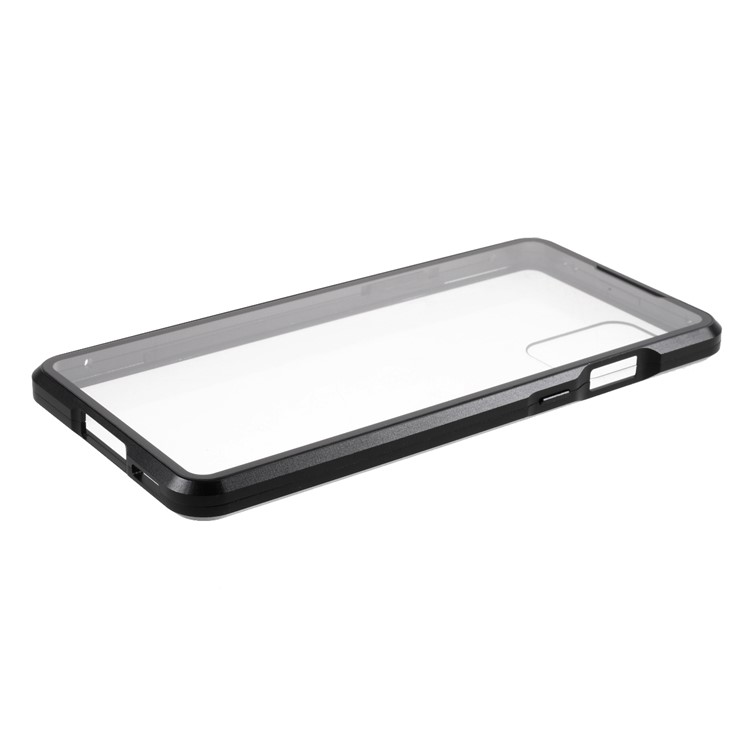 Double-sided Tempered Glass + Magnetic Adsorption Metal Frame Protection Phone Cover for OnePlus 8T - Black-6