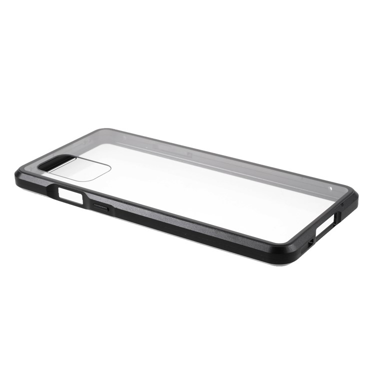 Double-sided Tempered Glass + Magnetic Adsorption Metal Frame Protection Phone Cover for OnePlus 8T - Black-7