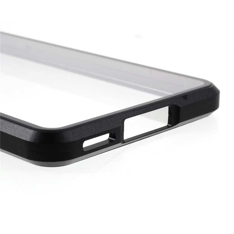 Double-sided Tempered Glass + Magnetic Adsorption Metal Frame Protection Phone Cover for OnePlus 8T - Black-8