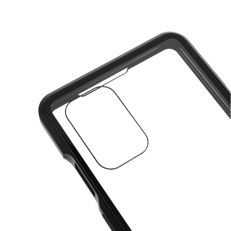 Double-sided Tempered Glass + Magnetic Adsorption Metal Frame Protection Phone Cover for OnePlus 8T - Black-9