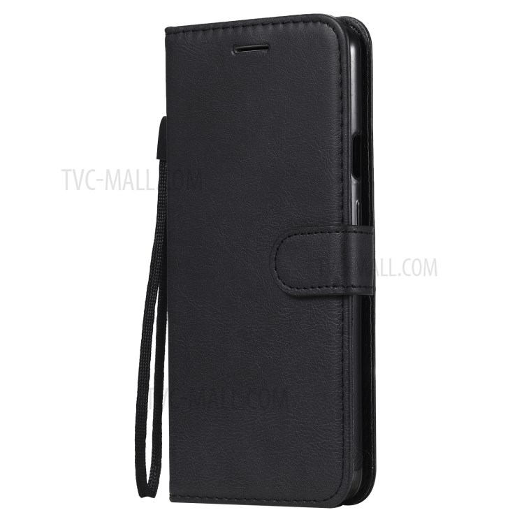 PU Leather Wallet Stand Case with Lanyard for OnePlus Nord - Black-2