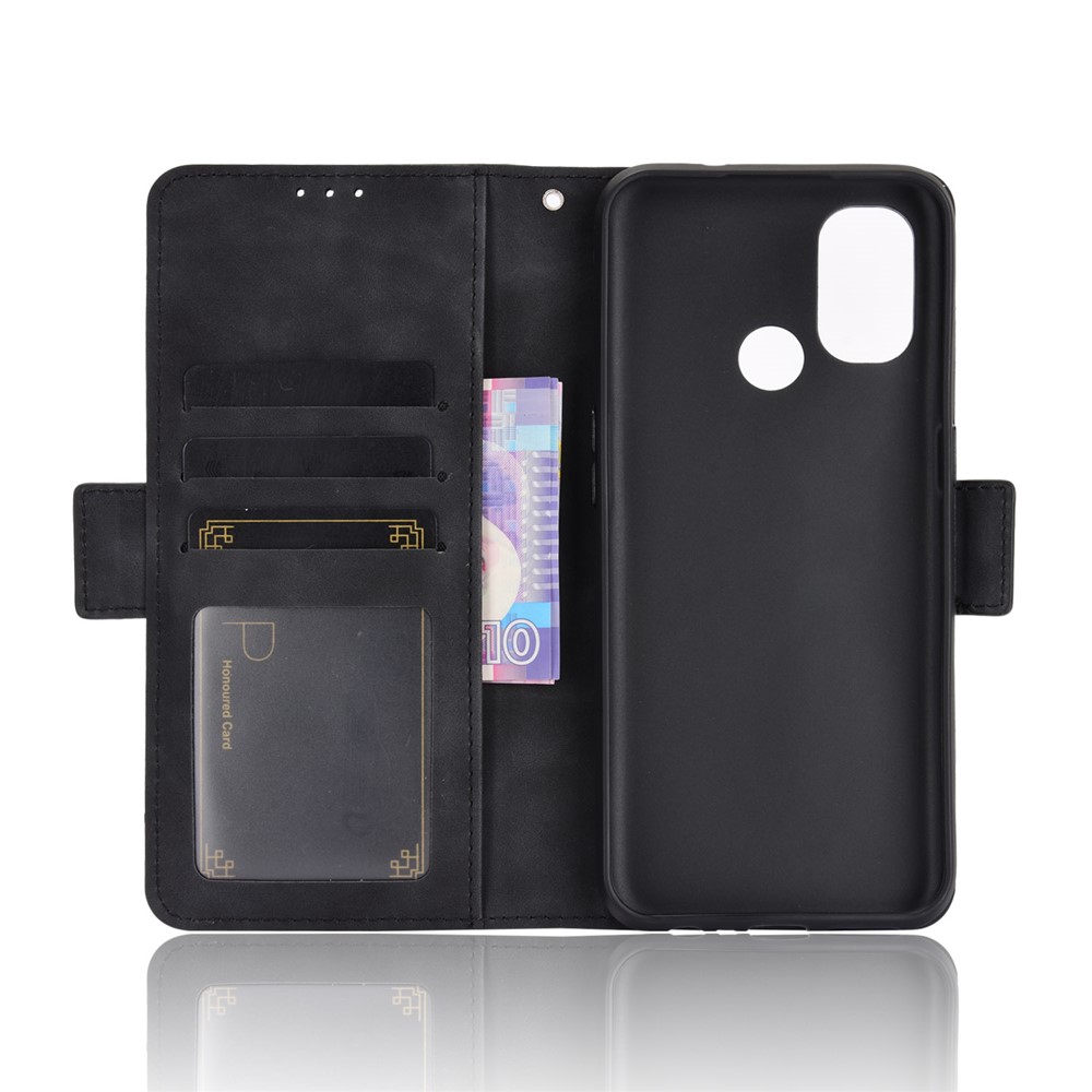 Multiple Card Slots Leather Wallet Mobile Phone Case for OnePlus Nord N100 - Black-3