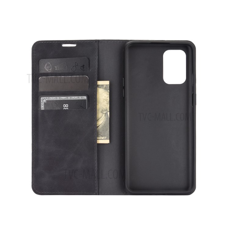 Strong Absorption Smooth Skin-Feeling Flip Leather Phone Cover Case for OnePlus 8T - Black-2