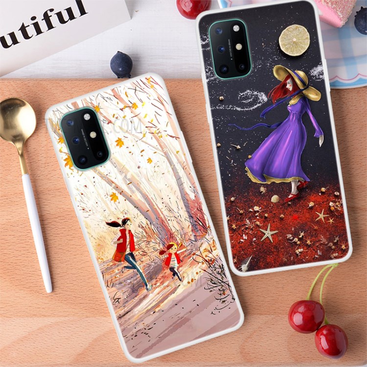 Pattern Printing TPU Phone Soft Case for OnePlus 8T - Mom and Daughter-2
