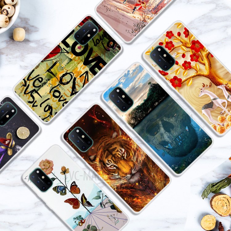 Pattern Printing TPU Phone Soft Case for OnePlus 8T - Mom and Daughter-3