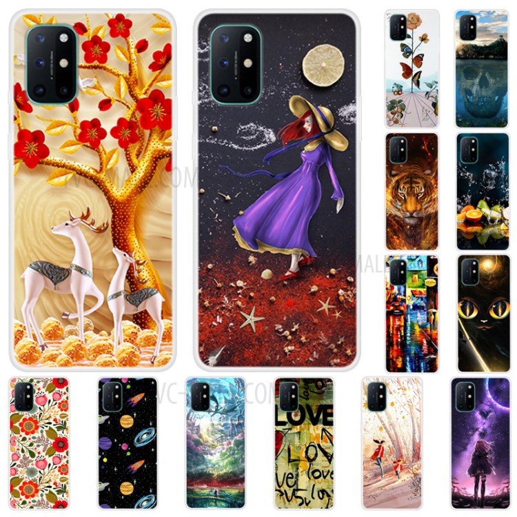 Pattern Printing TPU Phone Soft Case for OnePlus 8T - Mom and Daughter-4