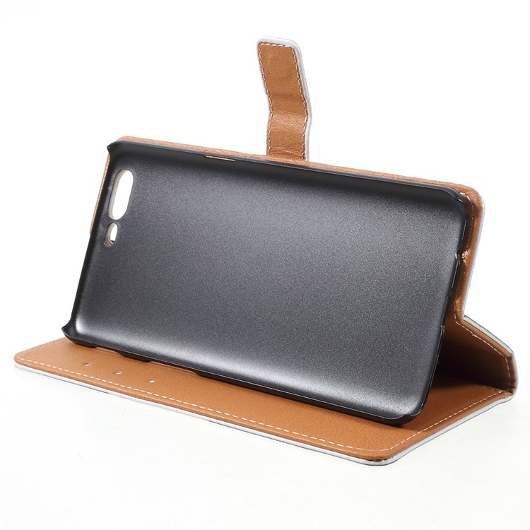 Pattern Printing Leather Wallet Case for OnePlus 5 - Wolf-4